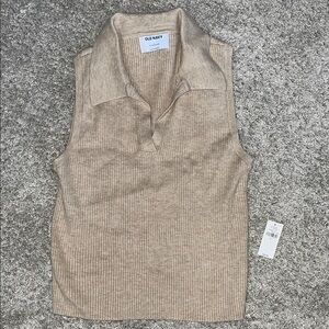 Old Navy Women's Beige Ribbed Tank Top